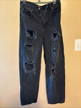 BDG Black Ripped Straight Skater Style Jeans